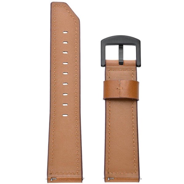Samsung Gear S3 / S3 Frontier knife edge genuine leather watch b Brun