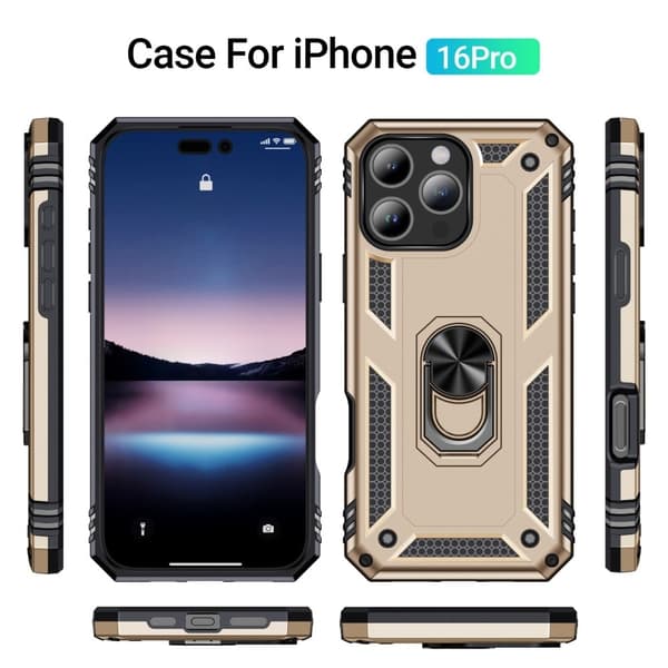 Bofink Combat iPhone 16 Pro kotelot - Kulta Gold