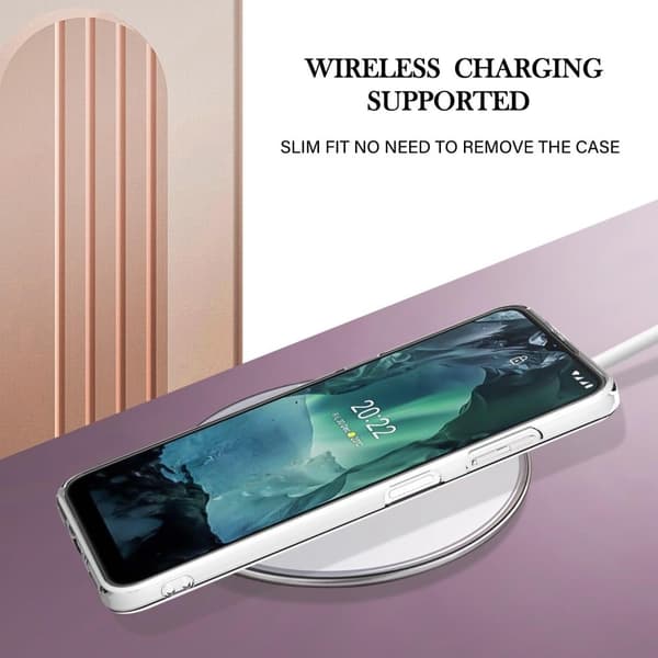 Marble Mønstret Deksel med Ring Holder til Nokia G11 / G21 - Lilla Blomster Purple