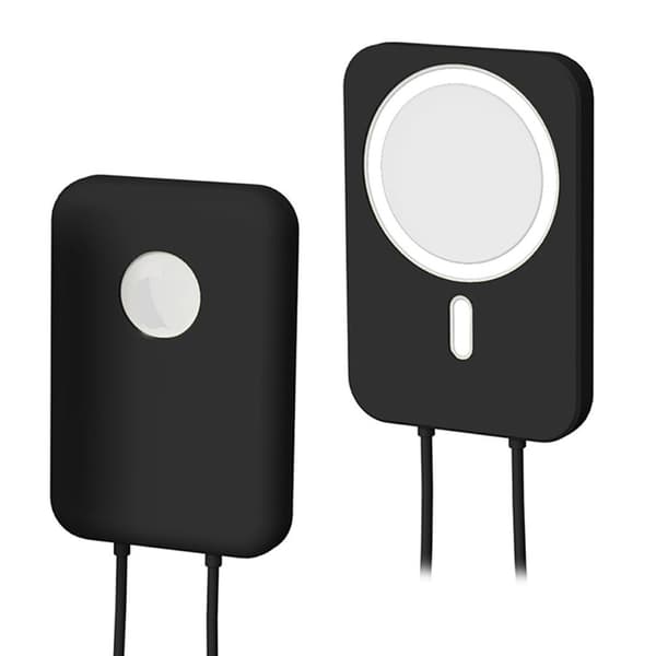 Apple MagSafe Charger ensfarvet silikonecover - Sort Black