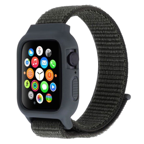 Apple Watch Series 5 44mm nylon watch band - Cargo Khaki Black