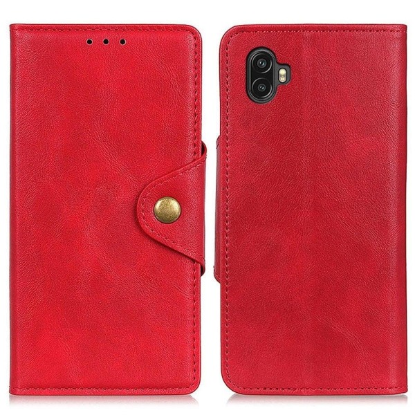 Alpha Samsung Galaxy Xcover 6 Pro læder flip etui - Rød Red