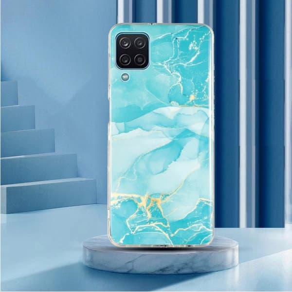 Marble Samsung Galaxy A12 5G Etui - Grønn Green