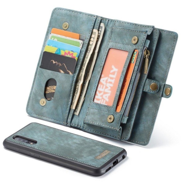 CaseMe Samsung Galaxy A70 Zipper Wallet Etui - Blå Blue