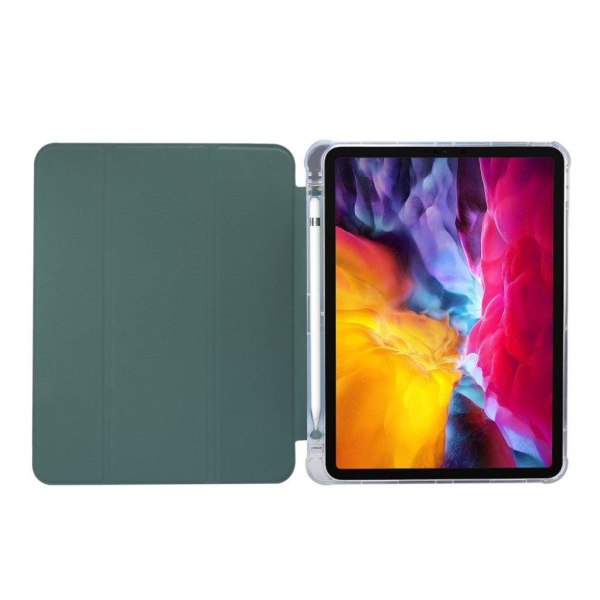 iPad Pro 11 tum (2020) / (2018) coolt trefaldigt läderfodral - M Grön