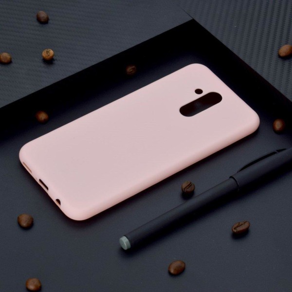 Huawei Mate 20 Lite beskyttelsesetui i silikone med mat overfald Pink
