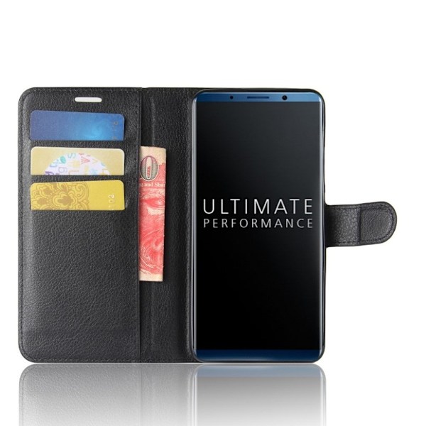 Huawei Mate 10 Pro Etui med indbygget pung - Sort Black