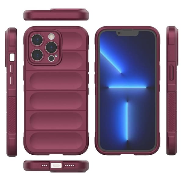 Mjukt greppformat iPhone 13 Pro skal - Röd Röd