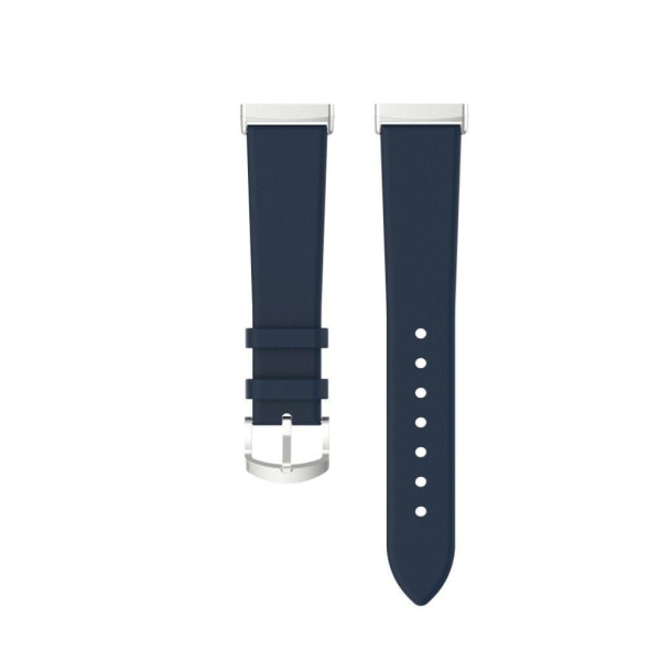 Fitbit Versa 3 / Sense hållbar läder klockarmband - blå Blå