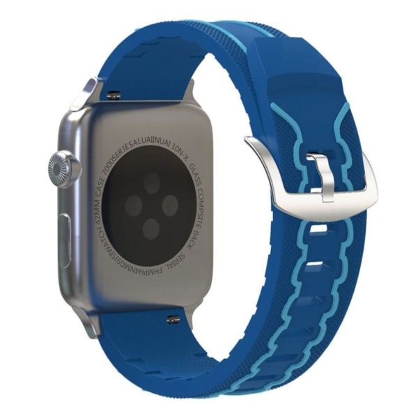 Apple Watch Series 4 40mm ECG mønster silikone Urrem - Blå Blue