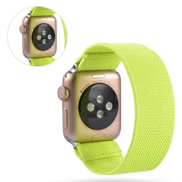 Apple Watch Series 5 40mm yksivärinen nylonkellonauha - Flourescent Vihreä Green