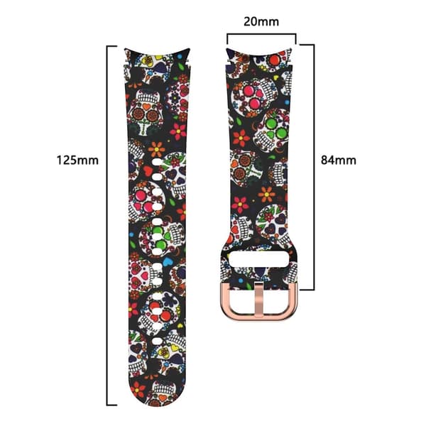 Silikonklokkerem med mønstertrykk til Samsung Galaxy Watch 4 - Sukker Multicolor