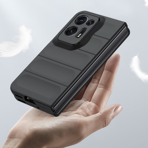 Mjukt greppformat Oppo Find N2 skal - Vit Vit