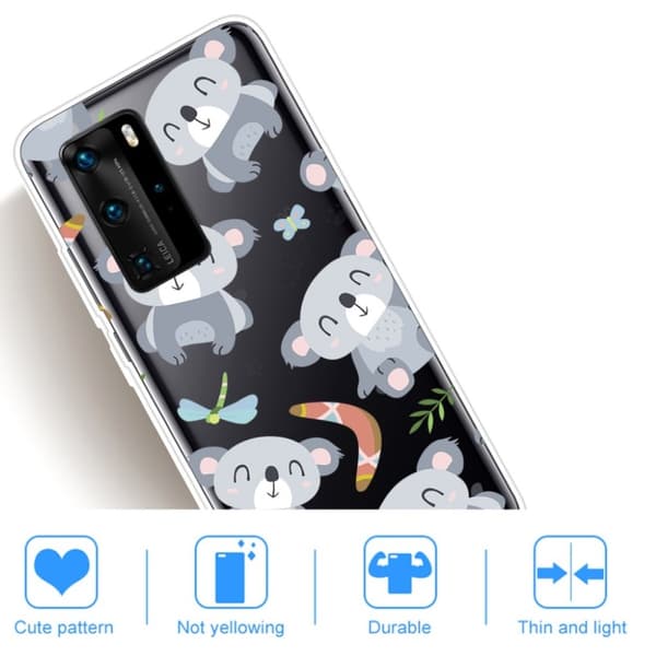 Deco Huawei P40 deksel - Koala Silver grey