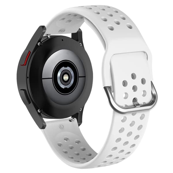 20 mm universellt klockarmband i andningsbart silikon - Grå Silvergrå