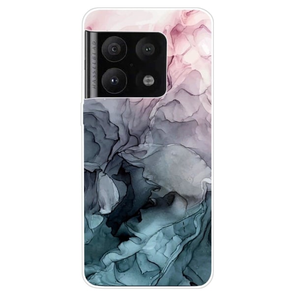 Marmormotiv OnePlus 10 Pro skal - Rosa Och Gråblå Moln multifärg