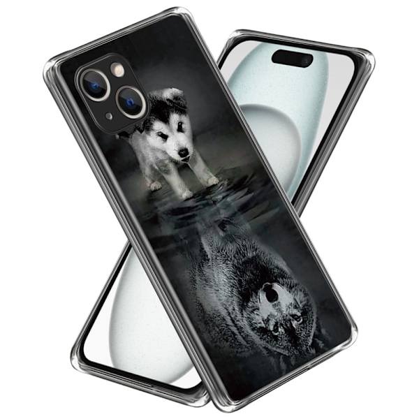 Deco iPhone 15 deksel - Hund Og Ulv Black