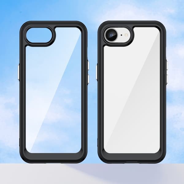 iPhone 16e älykäs akryylikansi - Musta Black