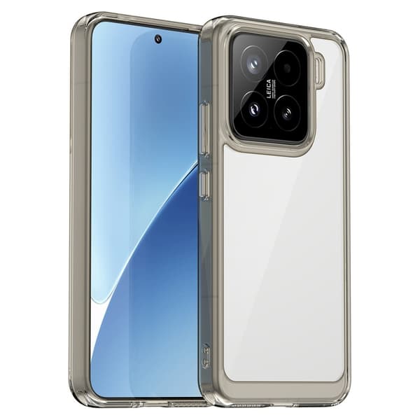 Xiaomi 15 smart telefonskal i akryl - Transparent Grå Silvergrå
