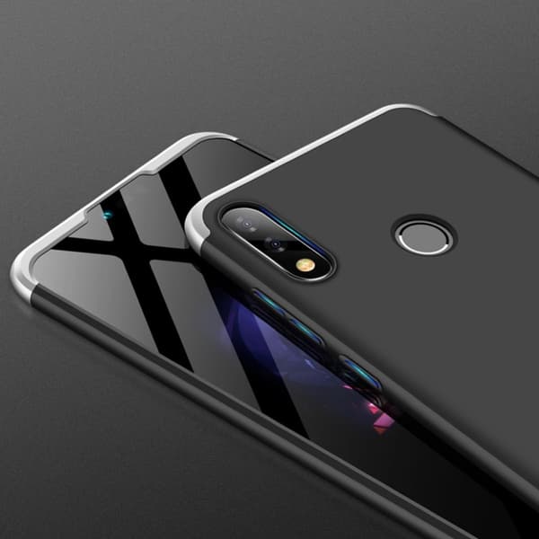 GKK ASUS ZenFone Max Pro (M2) 3-i-1 avtakbar deksel - Silver / Black Multicolor