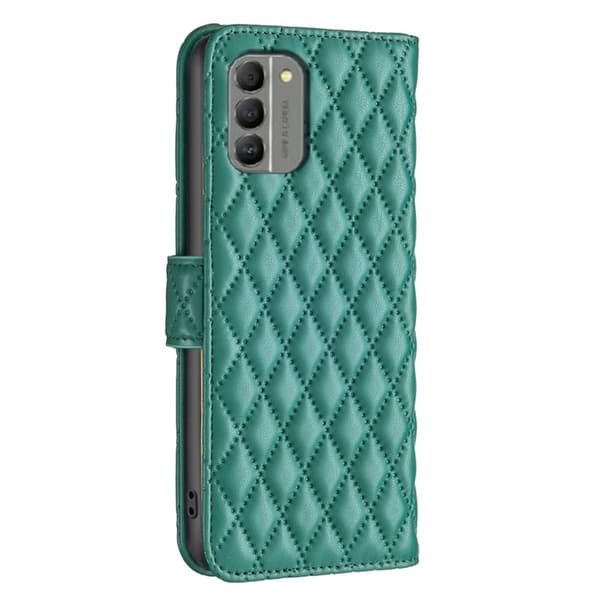 Rhombus mat Nokia G310 flip etui - Grøn Green