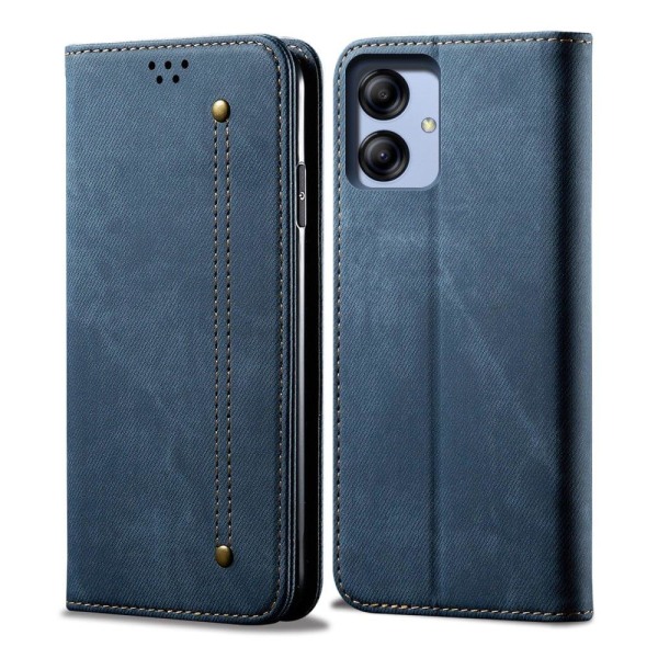 Jeans Samsung Galaxy A04e Flip Etui - Blå Blue