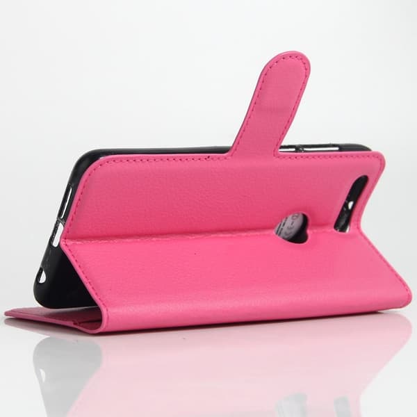 Mankell Huawei Honor 8 Litchi Texture læderetui - Hot Pink Pink