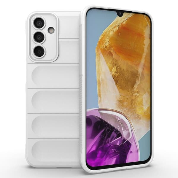 Blødt grebsformet Samsung Galaxy M15 cover - Hvid White