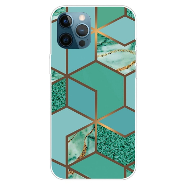 Marble design iPhone 15 Plus cover - Teal Marmor Tile Green