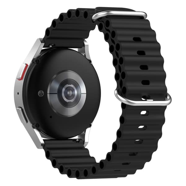 20mm universaali silikoninen ranneke - Musta Black