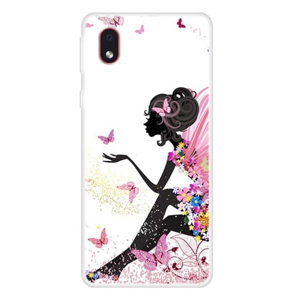 Butterfly Samsung Galaxy A01 Core Læderetui - Sort Black