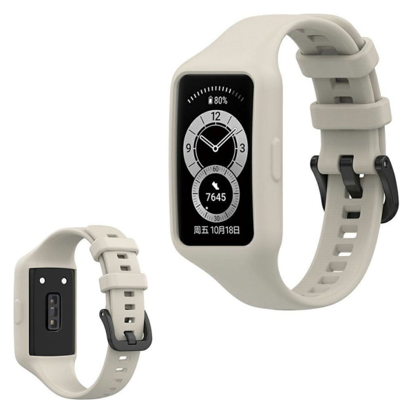 Honor Band 6 integrated silicone watch strap - Grey Silvergrå