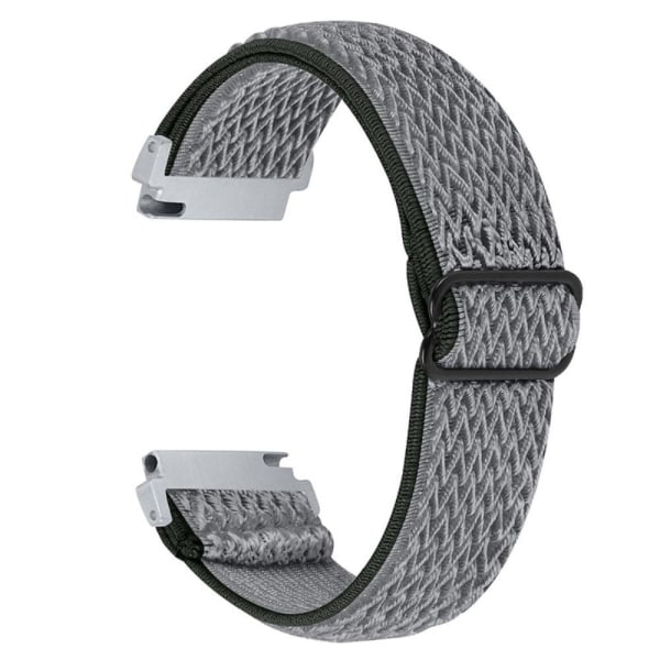 Amazfit GTR 47mm / Pace elastisk urrem med justerbart spænde - Mørkegrå Silver grey