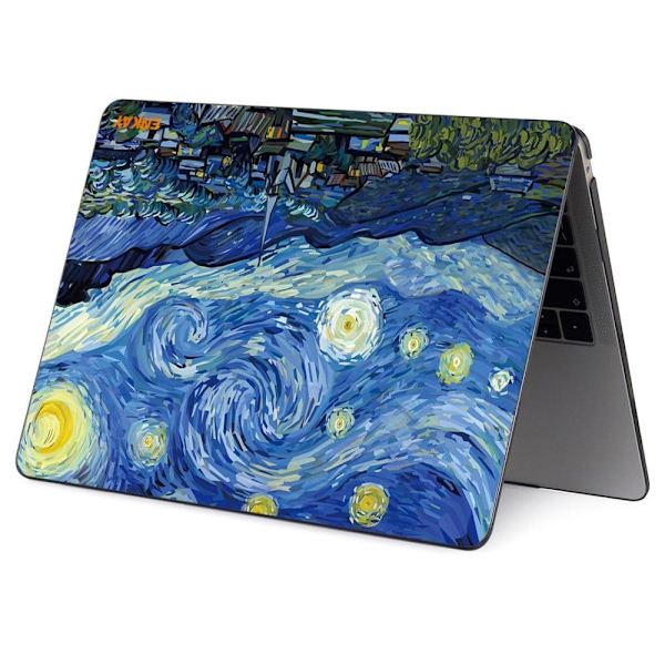 HAT PRINCE MacBook Pro 16 M1 / M1 Max (A2485, 2021) mönsterskydd - Stjärnornas Natt Blå