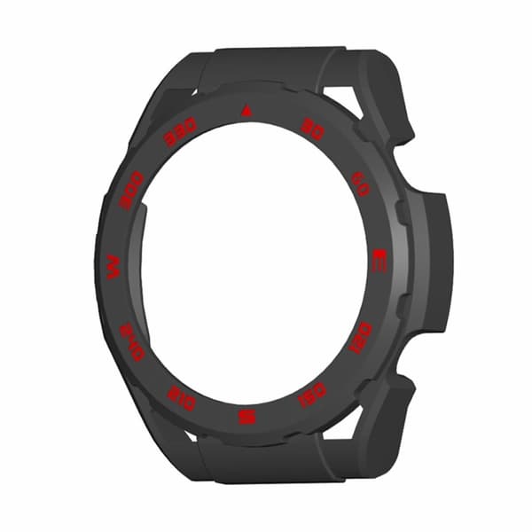Haylou Watch R8 Hard Bumpresistent Watch Frame Case Scratch Resistant Cover - Sort / Rød Black