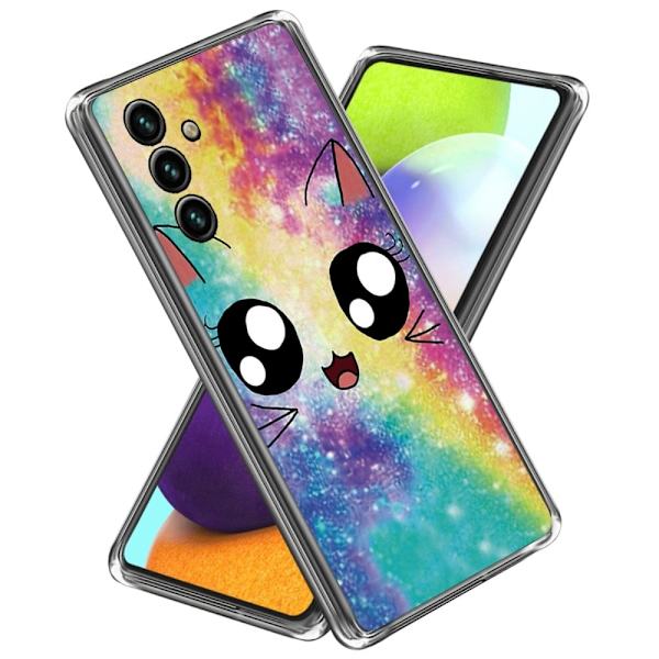 Deco Samsung Galaxy A55 cover - Regnbuekat Multicolor