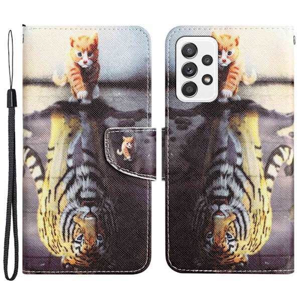 Wonderland Samsung Galaxy A52s 5G / Samsung Galaxy A52 5G / Samsung Galaxy A52 flip etui - Tiger Multicolor