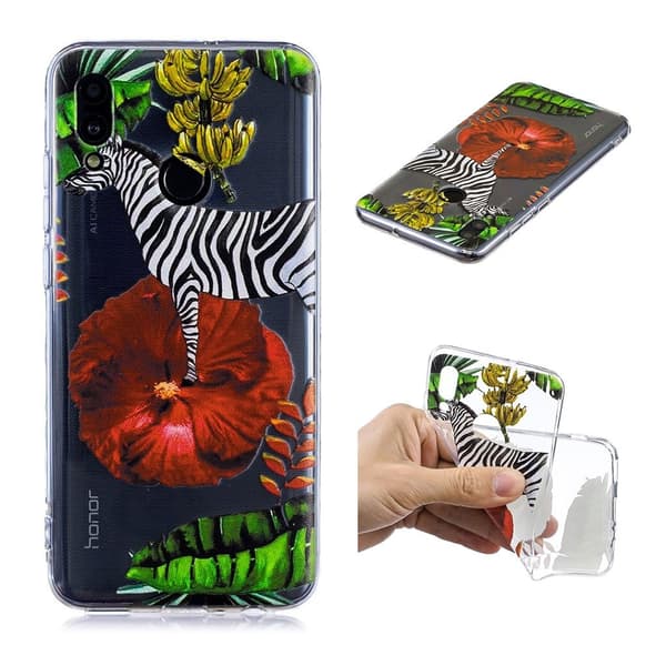 Huawei P Smart 2019 Etui Med Mønster - Zebra Multicolor