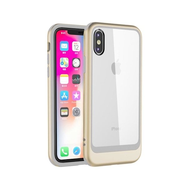 iPhone Xs Max avtagbart transparent fodral - Guld Guld
