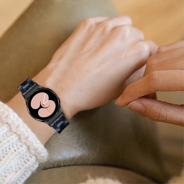 Cool urrem i resin-stil til Samsung Galaxy Watch 4 - Mørkeblå Blue