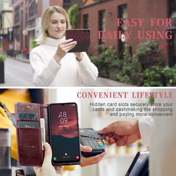 CaseMe Samsung Galaxy A34 5G Smooth Suojakotelo - Punainen Red