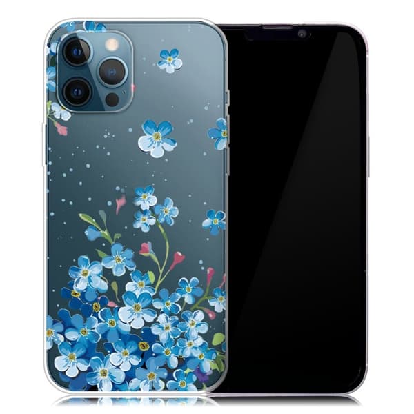 Deco iPhone 13 Pro Max Suojakotelo - Blue Flowers Blue