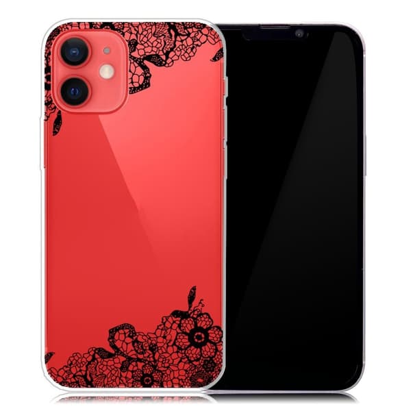 Deco iPhone 13 Mini Suojakotelo - Lace Flower Black