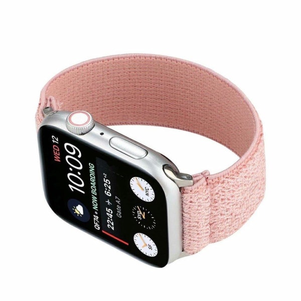 Apple Watch Series 6 / 5 44mm klæde mønster rem - pink Pink