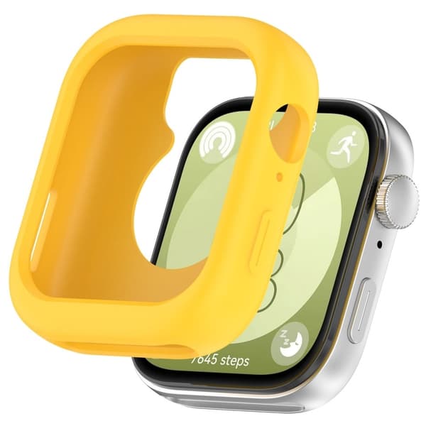 Huawei Watch Fit 3 Watch Case Soft Silicone Protective Frame - Yellow Yellow