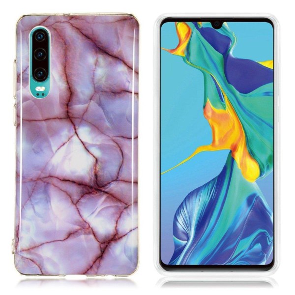 Marmormotiv Huawei P30 skal - Stil S Lila