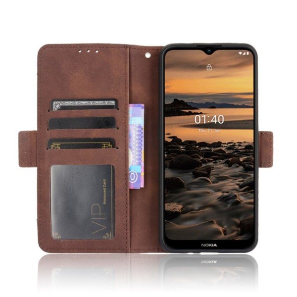 Modernt Nokia 1.4 fodral med plånbok - Brun Brun