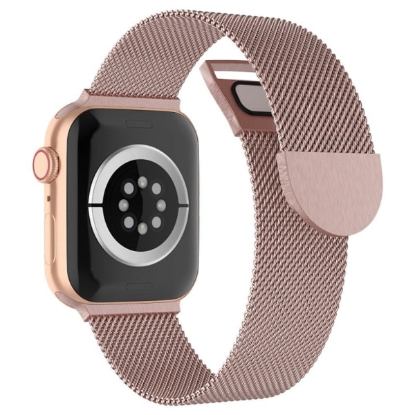 Apple Watch (41mm) milanese stainless steel magnetic clasp watch Rosa