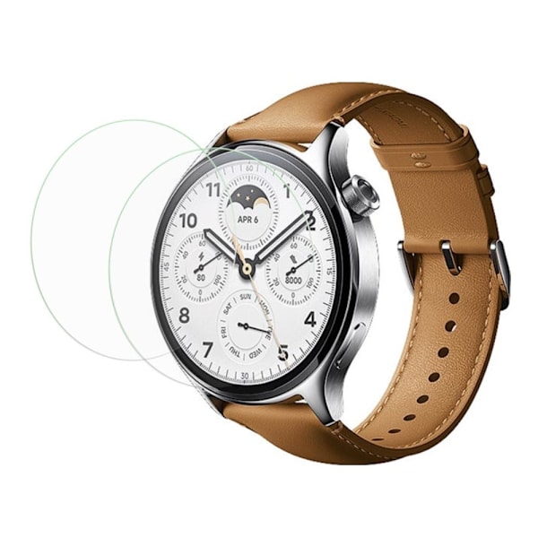 2 Pcs Xiaomi Watch S1 Pro HD tempered glass screen protector Transparent