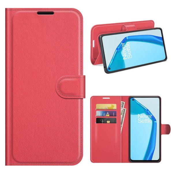 Classic OnePlus 9R Flip etui - Rød Red